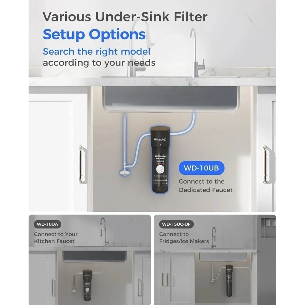 Waterdrop 10UB Under Sink Water Filter System,‎ with Stainless Steel Faucet